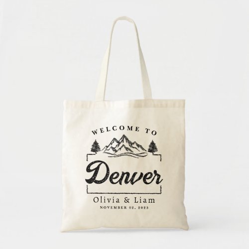 Welcome To Denver Colorado Wedding Minimalist Tote Bag