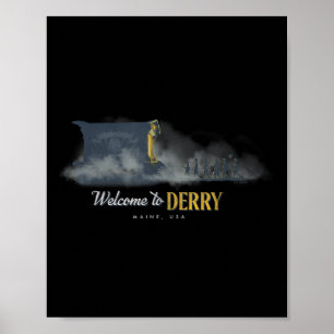 Welcome To Derry Maine Usa Pennywises Caravan Poster
