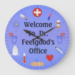 Welcome To Doctor&#39;s Office Customizable Clock at Zazzle