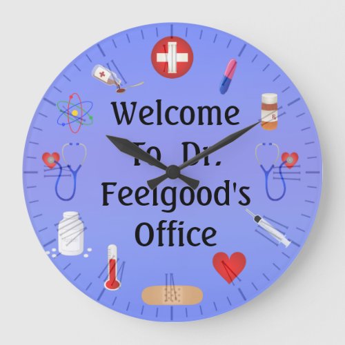 Welcome To Doctors Office Customizable Clock