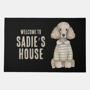 Welcome to Dog Poodle House Custom Doormat