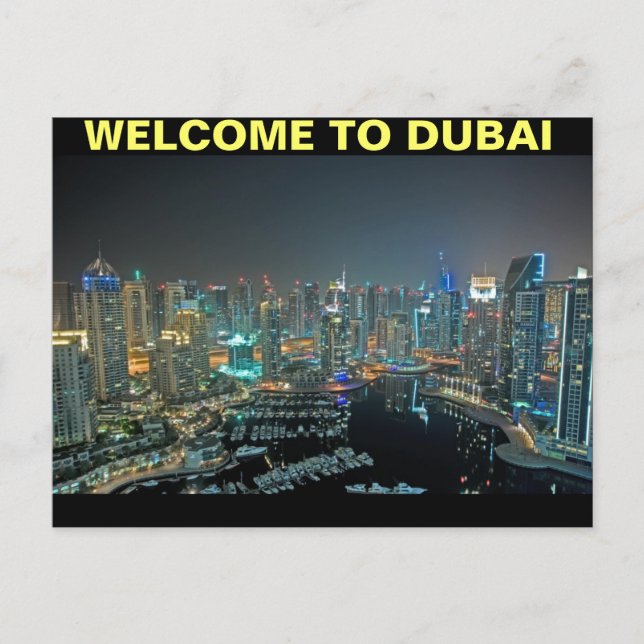 WELCOME TO DUBAI POSTCARD BY MOJISOLA A GBADAMOSI (Front)
