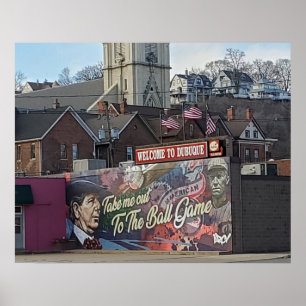 Welcome to Dubuque, Iowa Keepsake Souvenir Poster