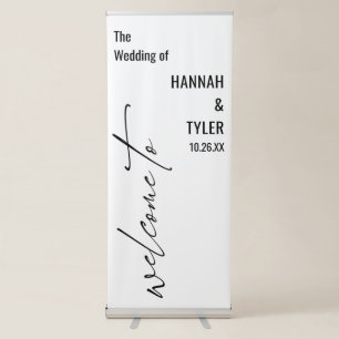 Welcome to Elegant Typography Simple Wedding Retractable Banner