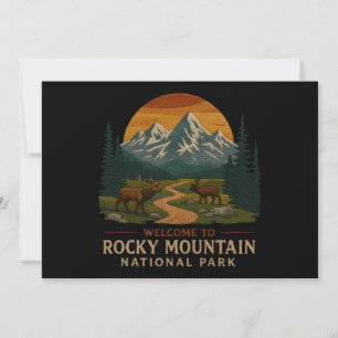 Welcome to Embroidery Rocky Mountain National USA Invitation
