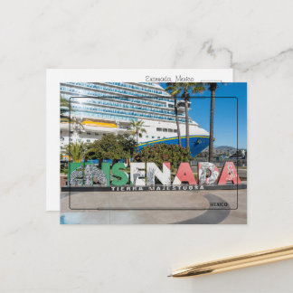 Welcome to Ensenada Mexico Sign | Colorful Baja Postcard