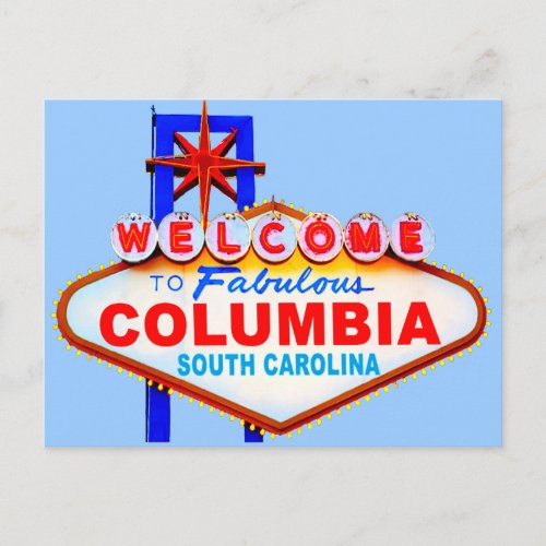 Welcome To Fabulous Columbia SC Postcard