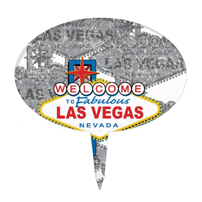 Welcome to Fabulous Las Vegas Cake Topper (Front)