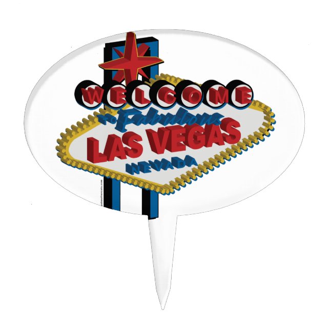 Welcome to Fabulous Las Vegas Cake Topper (Front)