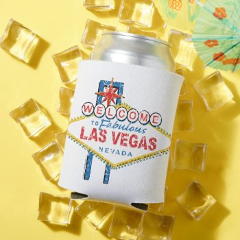 Welcome To Fabulous Las Vegas Can Cooler by Incatneato at Zazzle