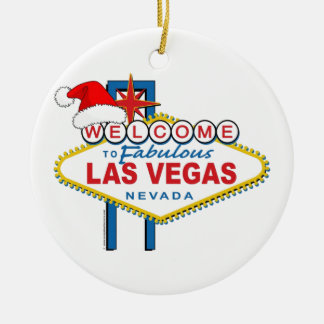 Welcome to Fabulous Las Vegas Christmas Ceramic Ornament