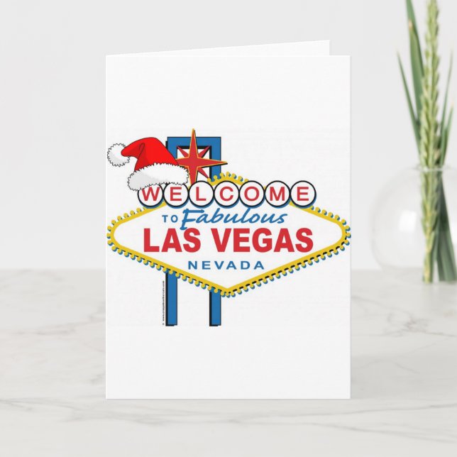 Welcome to Fabulous Las Vegas Christmas Holiday Card (Front)