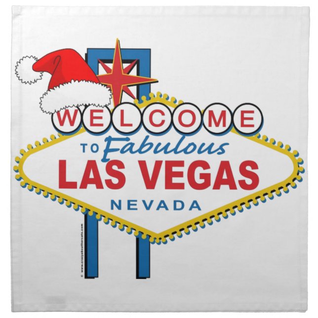 Welcome to Fabulous Las Vegas Christmas Napkin (Front)