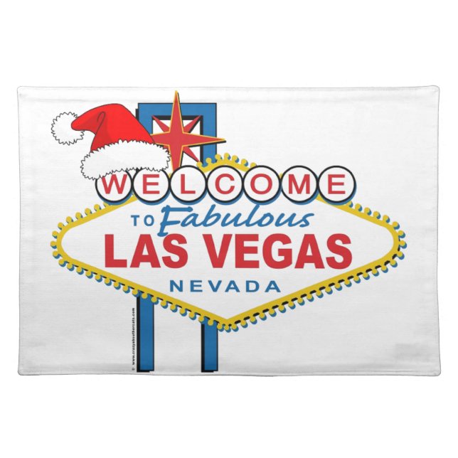 Welcome to Fabulous Las Vegas Christmas Placemat (Front)