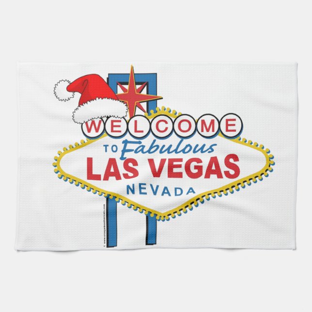 Welcome to Fabulous Las Vegas Christmas Towel (Horizontal)