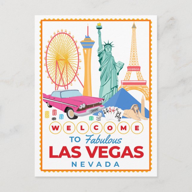 Welcome to fabulous Las Vegas City Postcard (Front)