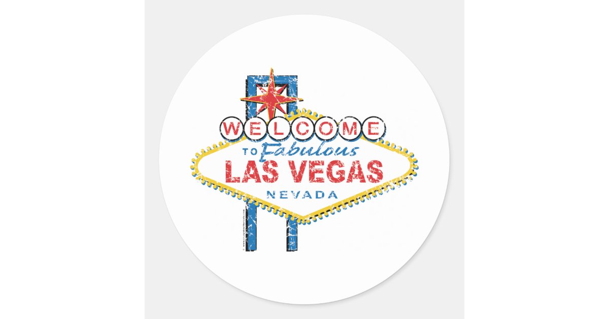 Welcome to Fabulous Las Vegas Sign Sticker Decal - Self Adhesive