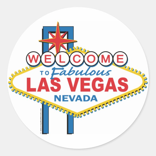 Welcome to Fabulous Las Vegas Classic Round Sticker (Front)