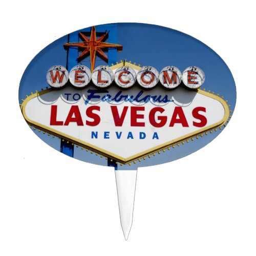 Welcome To Fabulous Las Vegas Historic Sign Cake Topper