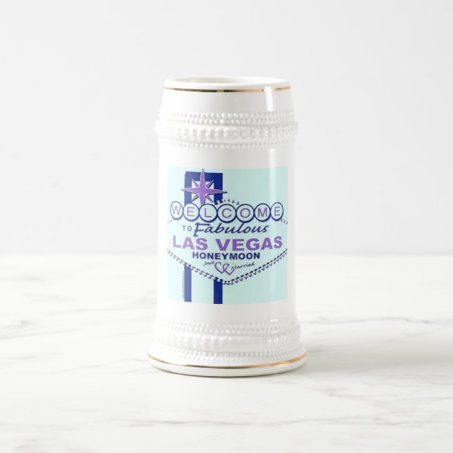 Welcome to Fabulous Las  Vegas Honeymoon Beer Stein (Center)