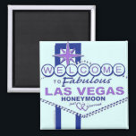 Welcome to Fabulous Las Vegas Honeymoon Magnet<br><div class="desc">Retro Vegas Welcome Design</div>