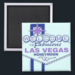 Welcome to Fabulous Las Vegas Honeymoon Magnet<br><div class="desc">Retro Vegas Welcome Design</div>