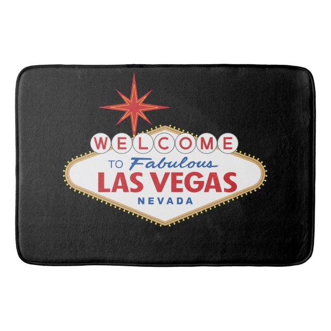 Welcome to Fabulous Las Vegas, Nevada Bathroom Mat (Front)