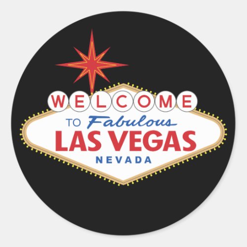 Welcome to Fabulous Las Vegas Nevada Classic Round Sticker