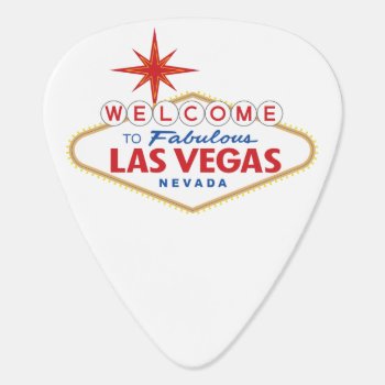 Welcome To Fabulous Las Vegas  Nevada Guitar Pick by worldofsigns at Zazzle