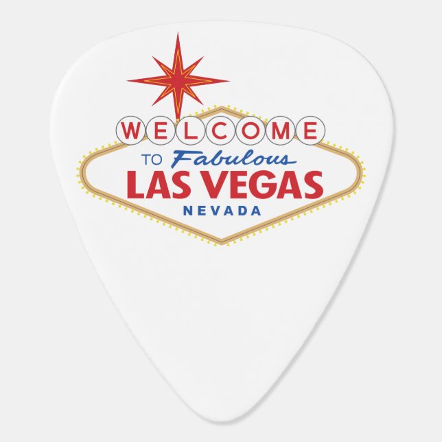 Welcome to Fabulous Las Vegas, Nevada Guitar Pick (Back)