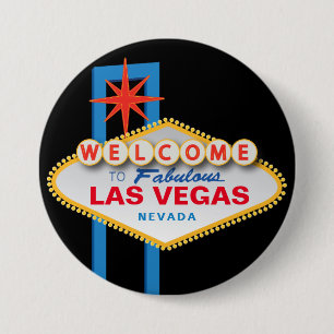 "Welcome to fabulous Las Vegas Nevada" iconic sign Button