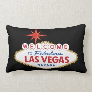 Welcome To Fabulous Las Vegas  Nevada Lumbar Pillow by worldofsigns at Zazzle