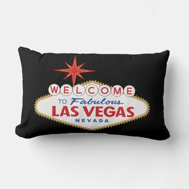 Welcome to Fabulous Las Vegas, Nevada Lumbar Pillow (Front)