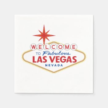 Welcome To Fabulous Las Vegas  Nevada Paper Napkins by worldofsigns at Zazzle