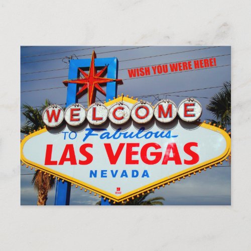 Welcome to Fabulous Las Vegas Nevada Postcard