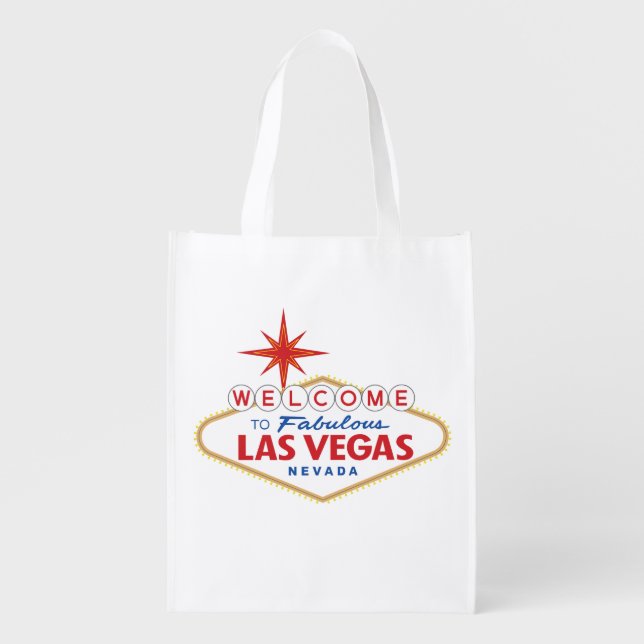 Welcome to Fabulous Las Vegas, Nevada Reusable Grocery Bag (Front)