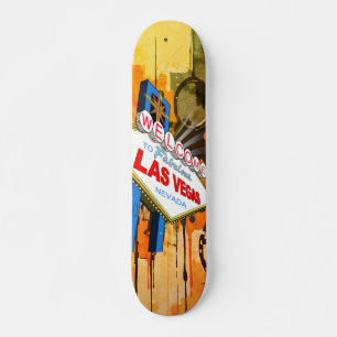 Welcome to Fabulous Las Vegas Nevada Sign Vintage  Skateboard