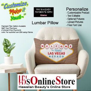 Welcome to Fabulous Las Vegas Nevada Trendy Memory Lumbar Pillow