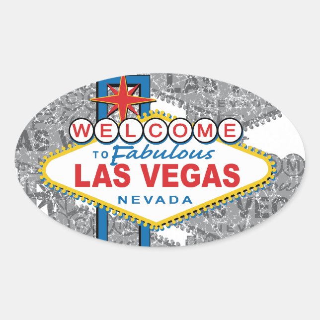 Welcome to Fabulous Las Vegas Oval Sticker (Front)