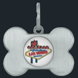 Welcome to Fabulous Las Vegas Pet Name Tag<br><div class="desc">Retro Welcome Las Vegas Sign</div>