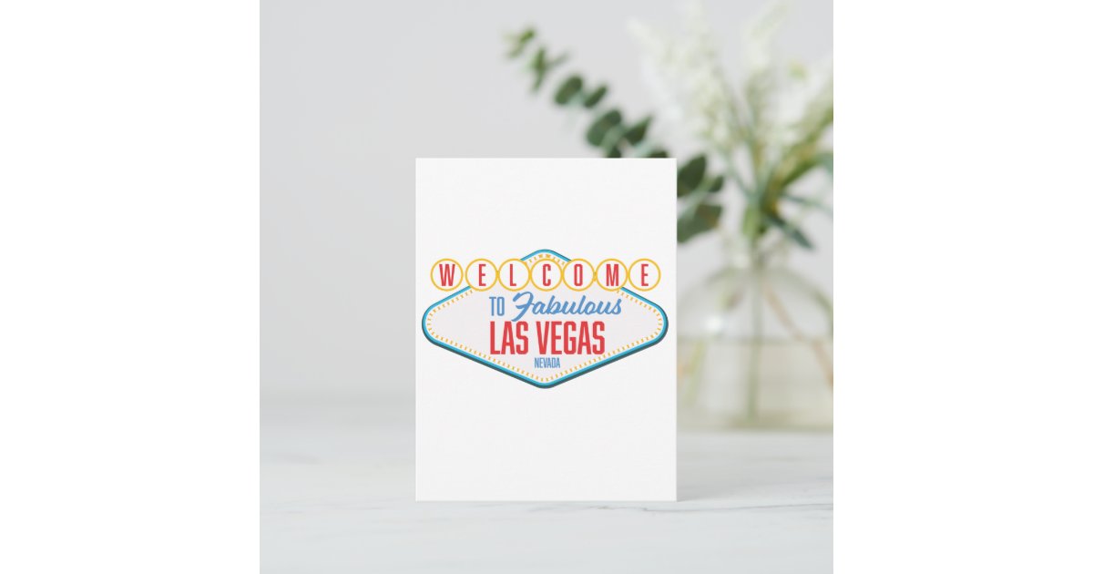 Welcome to Fabulous las vegas Postcard Zazzle