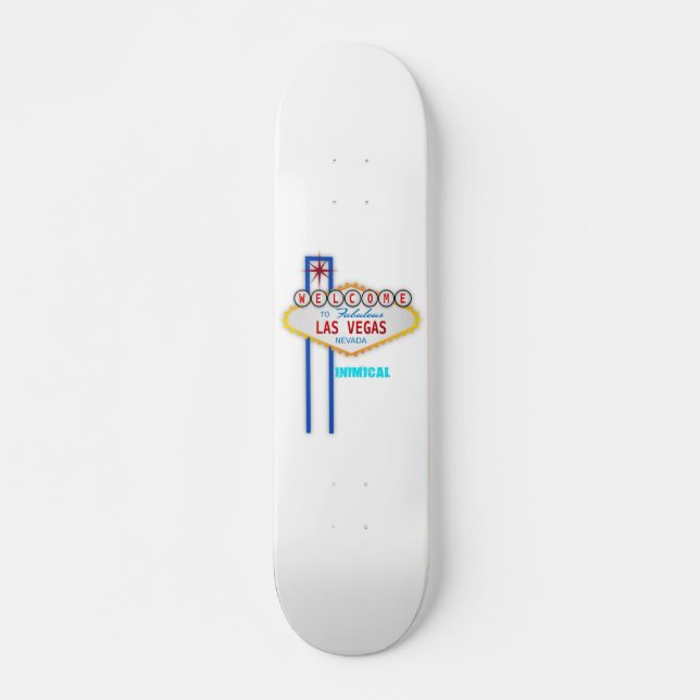 Welcome To Fabulous Las Vegas Sign Skateboard (Front)