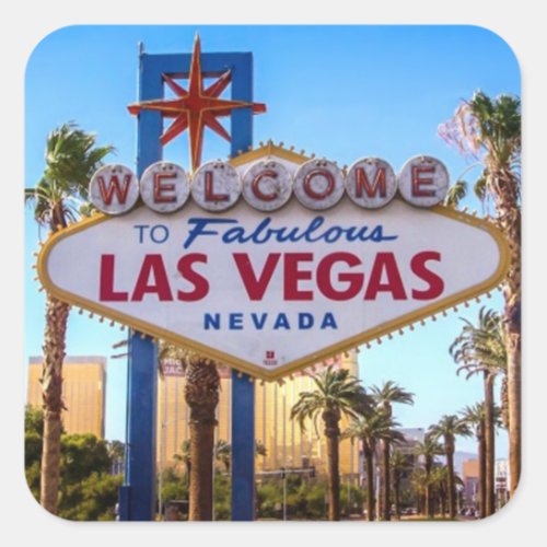 Welcome To Fabulous Las Vegas Square Stickers