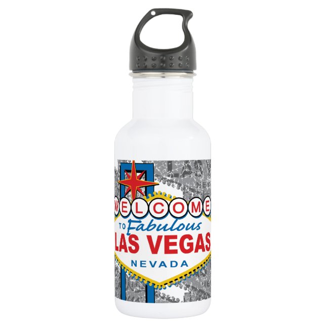 Welcome to Fabulous Las Vegas Stainless Steel Water Bottle (Front)