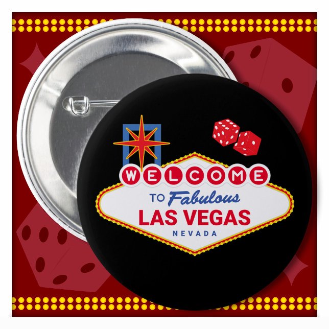 Welcome To Fabulous Las Vegas Trip Las Vegas Sign Button (Creator Uploaded)
