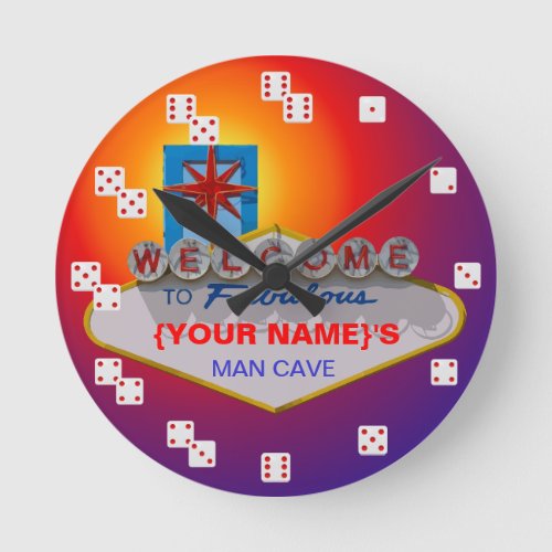 Welcome to Fabulous Vegas style dice numbers clock