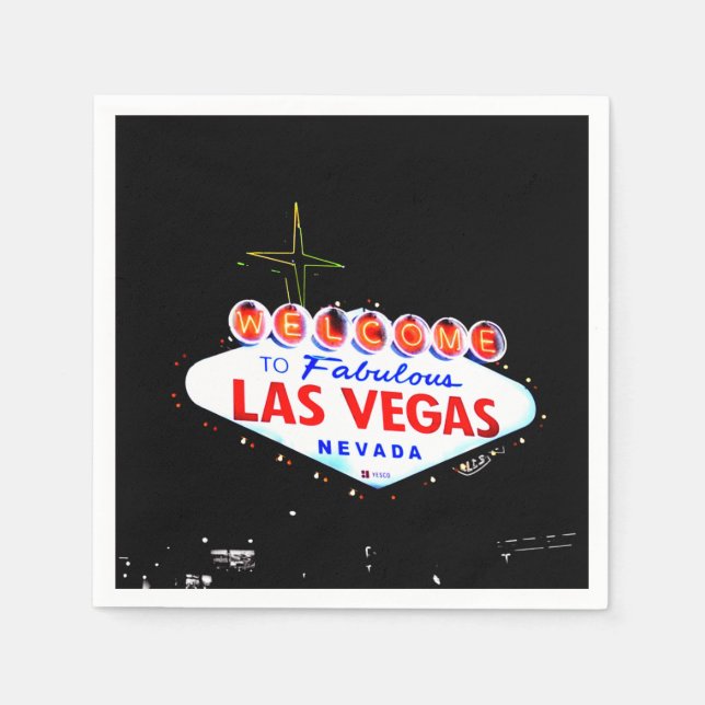 Welcome to Fabuous Las Vegas Nevada Sin City Napkins (Front)