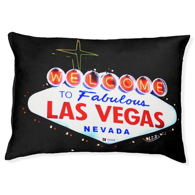 Welcome to Fabuous Las Vegas Nevada Sin City Pet Bed (Front)