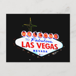 Welcome to Fabuous Las Vegas Nevada Sin City Postcard