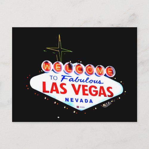 Welcome to Fabuous Las Vegas Nevada Sin City Postcard
